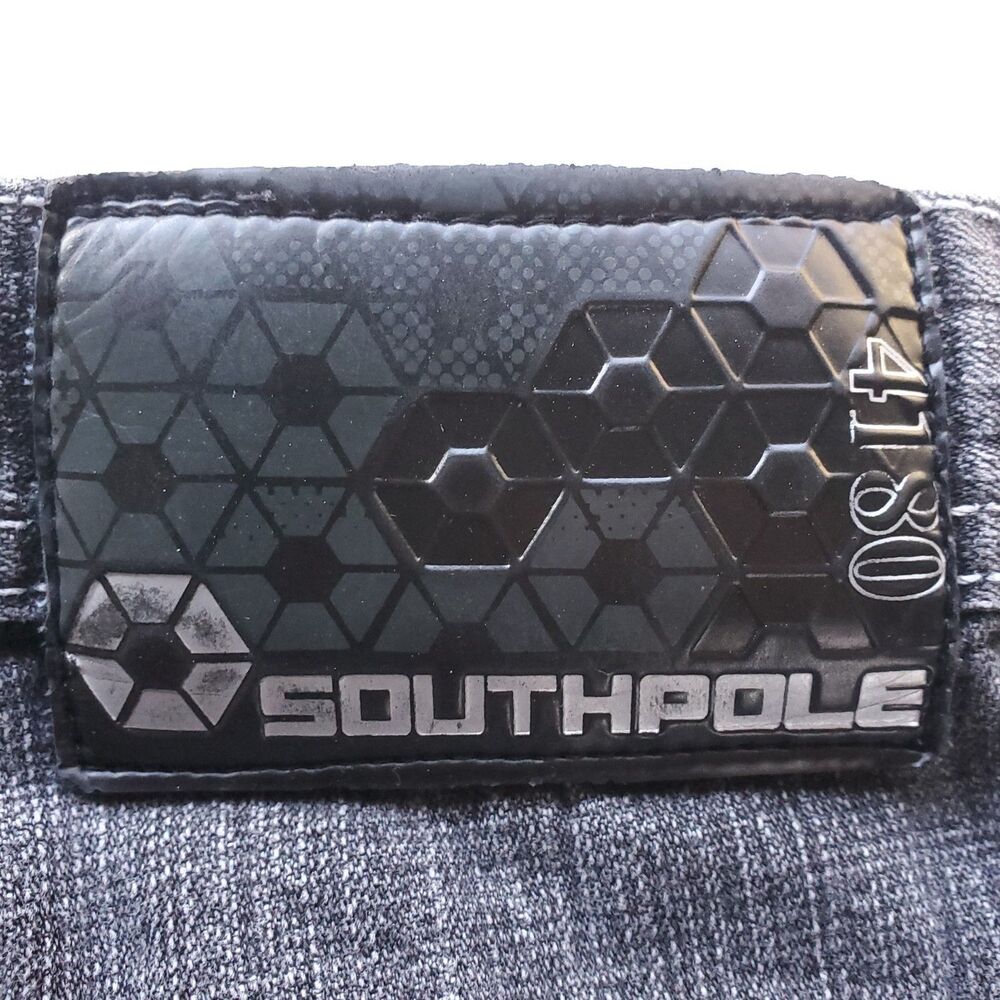 Southpole 4180 Jeans Mens 32x27 Black Fade Baggy Y2K Hip Hop Grunge Skater - Picture 7 of 15